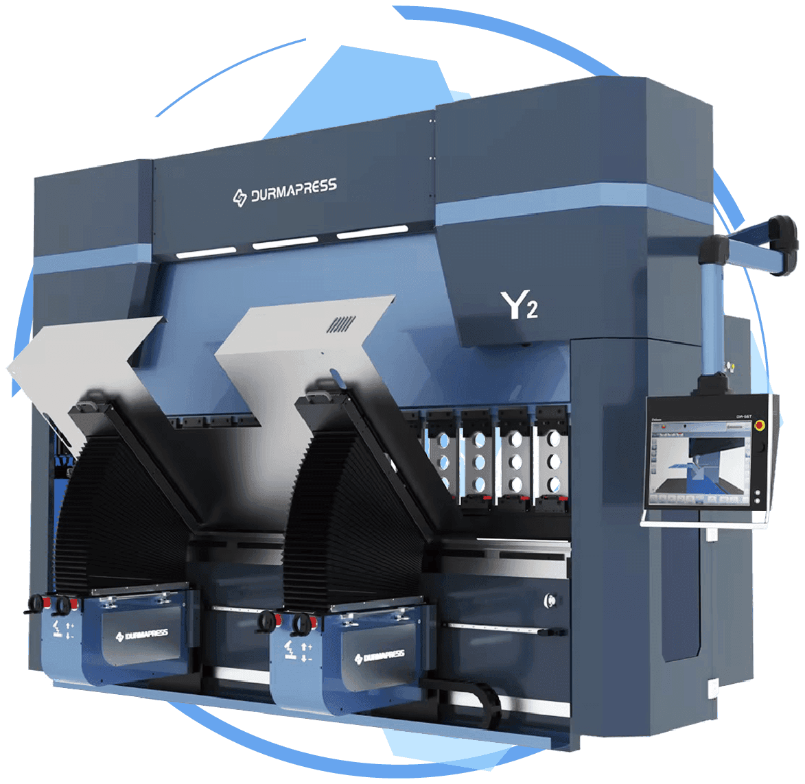 Durmapress DP-UltraBend CNC-kantpress med Y1/Y2-servoaxlar